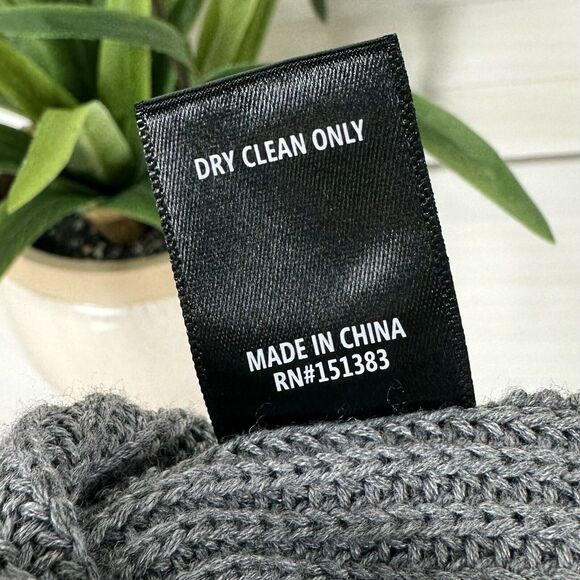 Current Air‎ Gray Faux Twinset Knit Vest Cardigan Overlay Sweater Hi-Low Size M - Picture 8 of 8